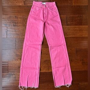 ZARA Bubblegum Pink Wide Leg Jeans Full Length - Size 2